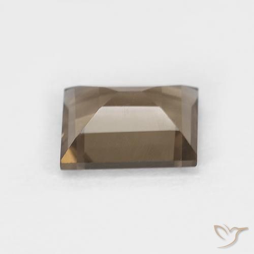 Quarzo fumé Medium Light-Brown naturale da 0.88 ct, Taglio a baguette, VVS