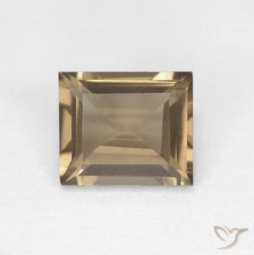 Quarzo fumè Moka chiaro naturale da 0.89 ct, Taglio a baguette, VVS