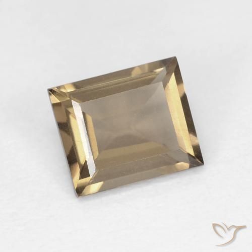 Quarzo fumè Moka chiaro naturale da 0.89 ct, Taglio a baguette, VVS
