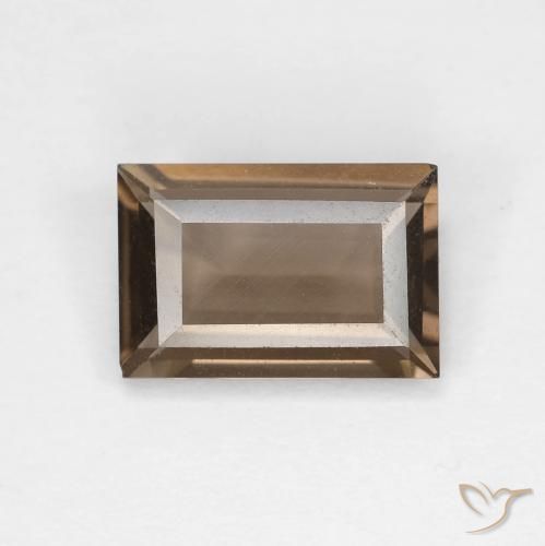 1.36ct Naturale Marrone chiaro Quarzo fumé, Taglio a baguette, VVS