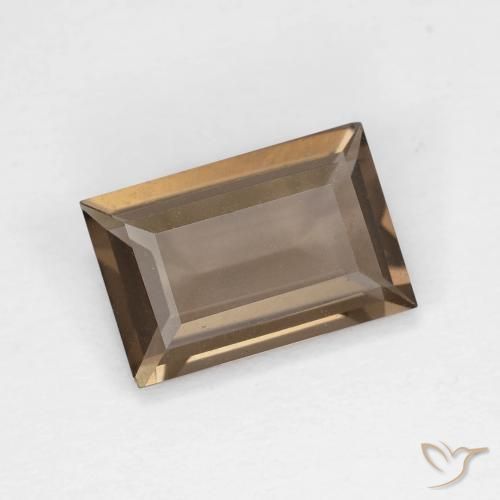 Quarzo fumé Marrone chiaro naturale da 1.36 ct, Taglio a baguette, VVS