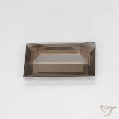 Quarzo fumé Marrone chiaro naturale da 1.36 ct, Taglio a baguette, VVS