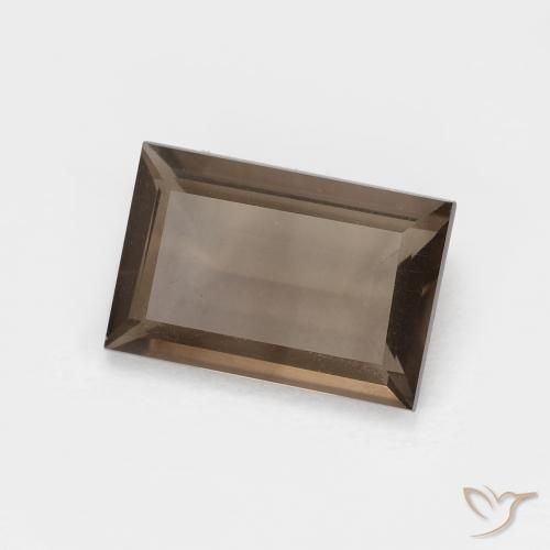 Quarzo fumé Marrone caldo naturale da 1.43 ct, Taglio a baguette, VVS