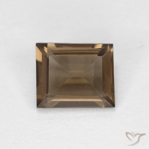 Quarzo fumé Moka chiaro naturale da 0.87 ct, Quadrato, VVS