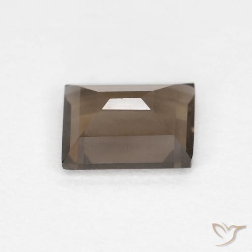 Quarzo fumé Hickory Brown naturale da 0.82 ct, Taglio a baguette, VVS