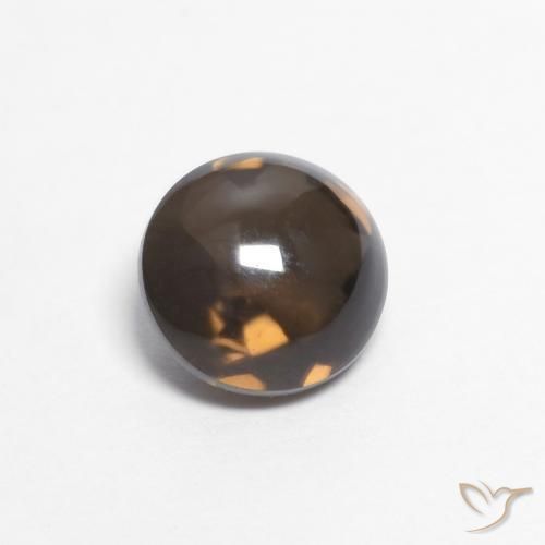 Quarzo fumé Marrone scuro naturale da 0.88 ct, Rotondo, Trasparente