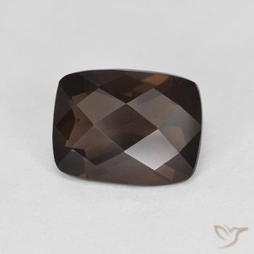 1.97ct Naturale Marrone scuro Quarzo fumé, Cuscino, VS