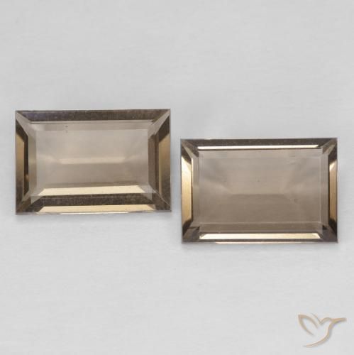 Gemme di Quarzo fumé Marrone caldo naturale da 2.82 ct, Taglio a baguette, VVS