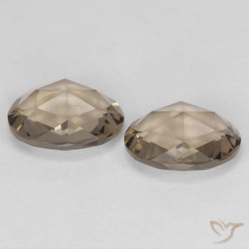 Gemme di Quarzo fumé legno marrone Wood naturale da 2.25 ct, Ovale, VVS