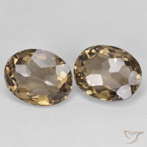 Gemme di Quarzo fumé Marrone medio naturale da 4.52 ct, Ovale, VVS