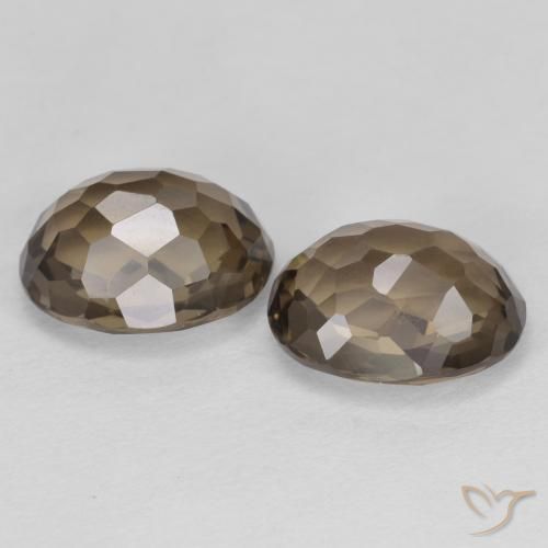 Gemme di Quarzo fumé Marrone medio naturale da 4.52 ct, Ovale, VVS
