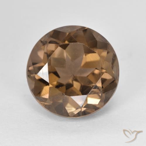 5.06ct Naturale Marrone caldo Quarzo fumé, Rotondo, VVS-VS, Photo A