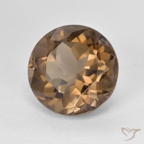 Quarzo fumé Marrone caldo naturale da 5.06 ct, Rotondo, VVS-VS