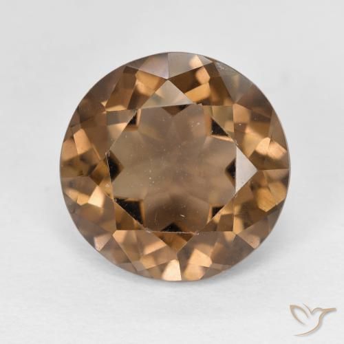 5.58ct Naturale Marrone chiaro Quarzo fumé, Rotondo, VVS-VS