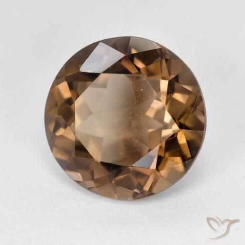 Quarzo fumé Marrone chiaro naturale da 5.58 ct, Rotondo, VVS-VS