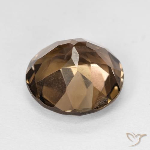 Quarzo fumé Marrone chiaro naturale da 5.58 ct, Rotondo, VVS-VS