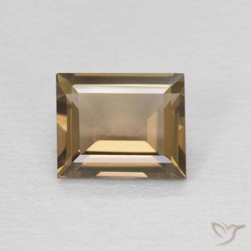 0.91ct Naturale Moka chiaro Quarzo fumé, Taglio a baguette, VVS