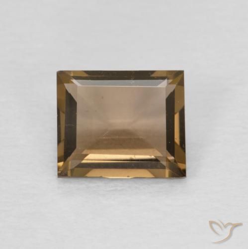 0.89ct Naturale Marrone caldo Quarzo fumé, Taglio a baguette, VVS