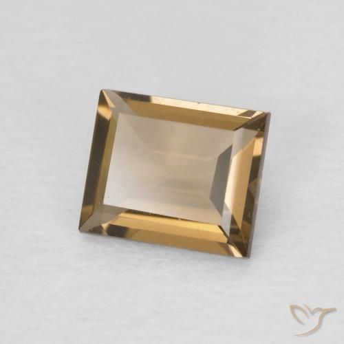 Quarzo fumé Marrone caldo naturale da 0.89 ct, Taglio a baguette, VVS