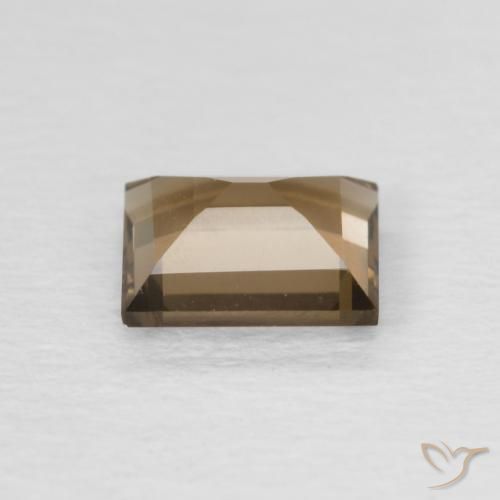 Quarzo fumé Marrone caldo naturale da 0.89 ct, Taglio a baguette, VVS