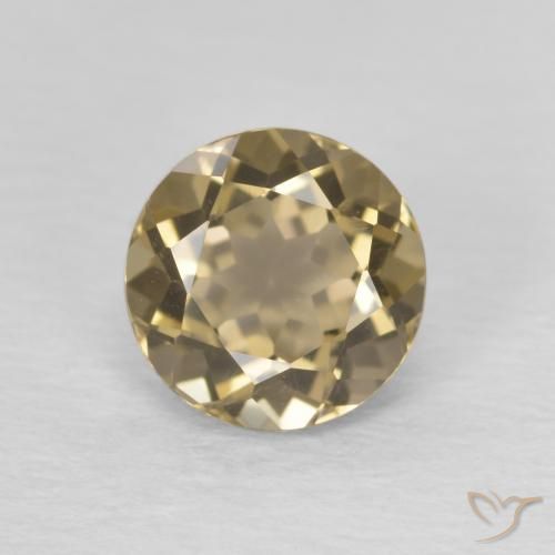 Quarzo fumè ombra marrone naturale da 1.26 ct, Rotondo, VVS