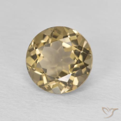 Quarzo fumè ombra marrone naturale da 1.26 ct, Rotondo, VVS