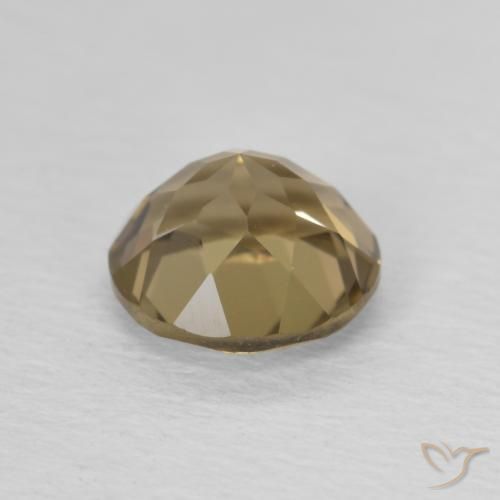 Quarzo fumè ombra marrone naturale da 1.26 ct, Rotondo, VVS