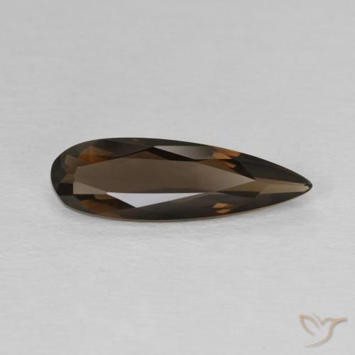 Quarzo fumé Marrone naturale da 1.75 ct, Forma a pera, VVS