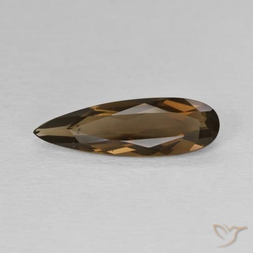 Quarzo fumè Marrone medio naturale da 1.67 ct, Forma a pera, VVS