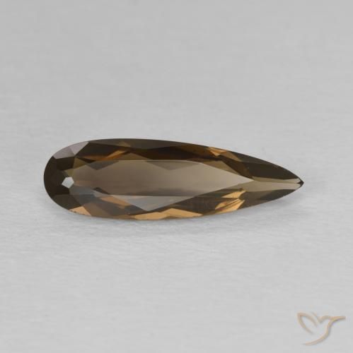 Quarzo fumè Marrone medio naturale da 1.67 ct, Forma a pera, VVS