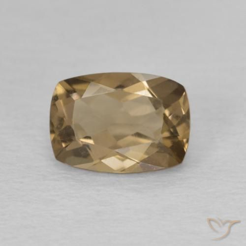 0.90ct Naturale Marrone caldo Quarzo fumé, Cuscino, VVS