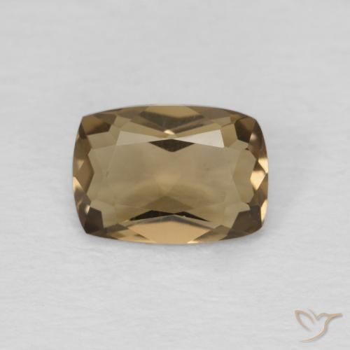 0.81ct Naturale marrone moka Quarzo fumé, Cuscino, VVS