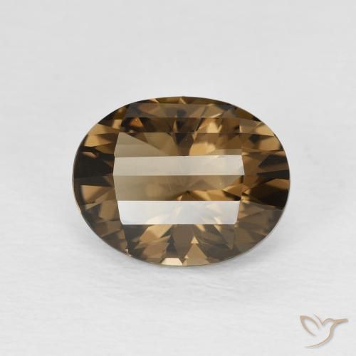 2.58ct Naturale Pan di zenzero marrone Quarzo fumè, Ovale, VVS-VS