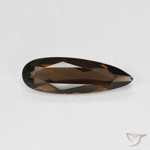 Quarzo fumé Marrone cioccolato naturale da 1.75 ct, Forma a pera, VVS