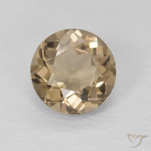 1.21ct Naturale legno marrone Wood Quarzo fumé, Rotondo, VVS