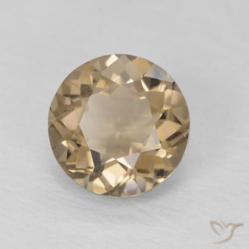 Quarzo fumé legno marrone Wood naturale da 1.21 ct, Rotondo, VVS