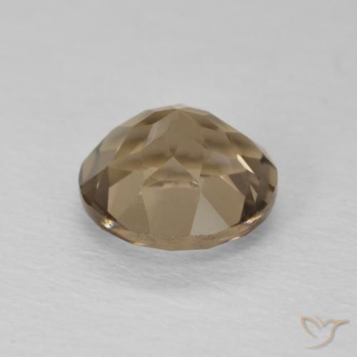 Quarzo fumé legno marrone Wood naturale da 1.21 ct, Rotondo, VVS