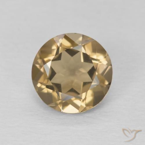 1.06ct Naturale Medium Light-Brown Quarzo fumé, Rotondo, VVS
