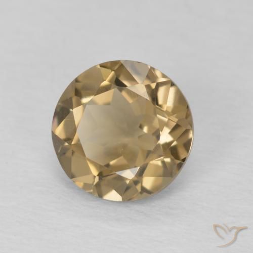Quarzo fumé Medium Light-Brown naturale da 1.06 ct, Rotondo, VVS