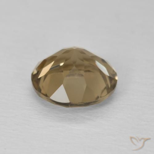 Quarzo fumé Medium Light-Brown naturale da 1.06 ct, Rotondo, VVS