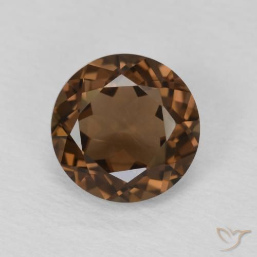 1.20ct Naturale Marrone medio Quarzo fumé, Rotondo, VVS