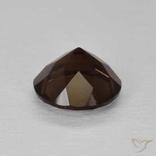 Quarzo fumé Marrone scuro naturale da 1.09 ct, Rotondo, VVS