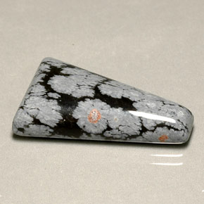 Ossidiana fiocco di neve naturale multicolore da 14,82 ct, forma fantasia, opaco