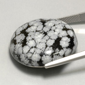 Ossidiana fiocco di neve Fiocco di neve naturale da 44.13 ct, Taglio rotondo, Opaco