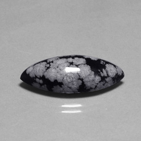 Ossidiana fiocco di neve naturale multicolore da 10,16 ct, marchesa, opaco