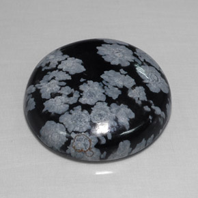 Ossidiana fiocco di neve naturale multicolore da 15,77 ct, taglio rotondo, opaco