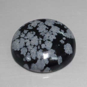 Ossidiana fiocco di neve naturale multicolore da 16,38 ct, taglio rotondo, opaco