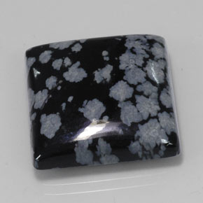 Ossidiana fiocco di neve naturale multicolore da 20,43 ct, quadrato, opaco