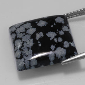 Ossidiana fiocco di neve naturale multicolore da 20,43 ct, quadrato, opaco