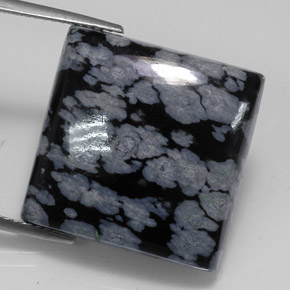 Ossidiana fiocco di neve naturale multicolore da 22,48 ct, quadrato, opaco
